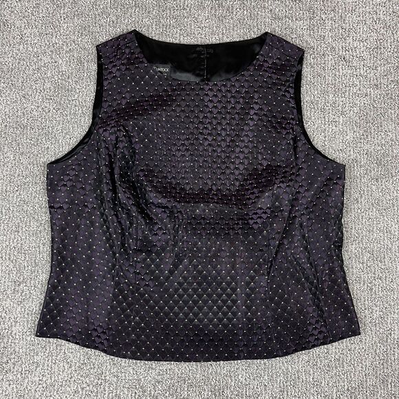 Scott McClintock Tank Top Womens 16W Y2K Millennium 2000 Sleeveless Button Back - Picture 1 of 9